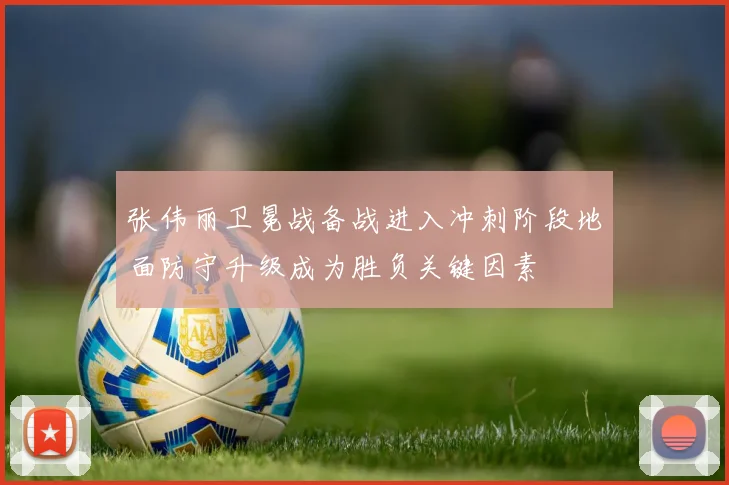 张伟丽卫冕战备战进入冲刺阶段地面防守升级成为胜负关键因素